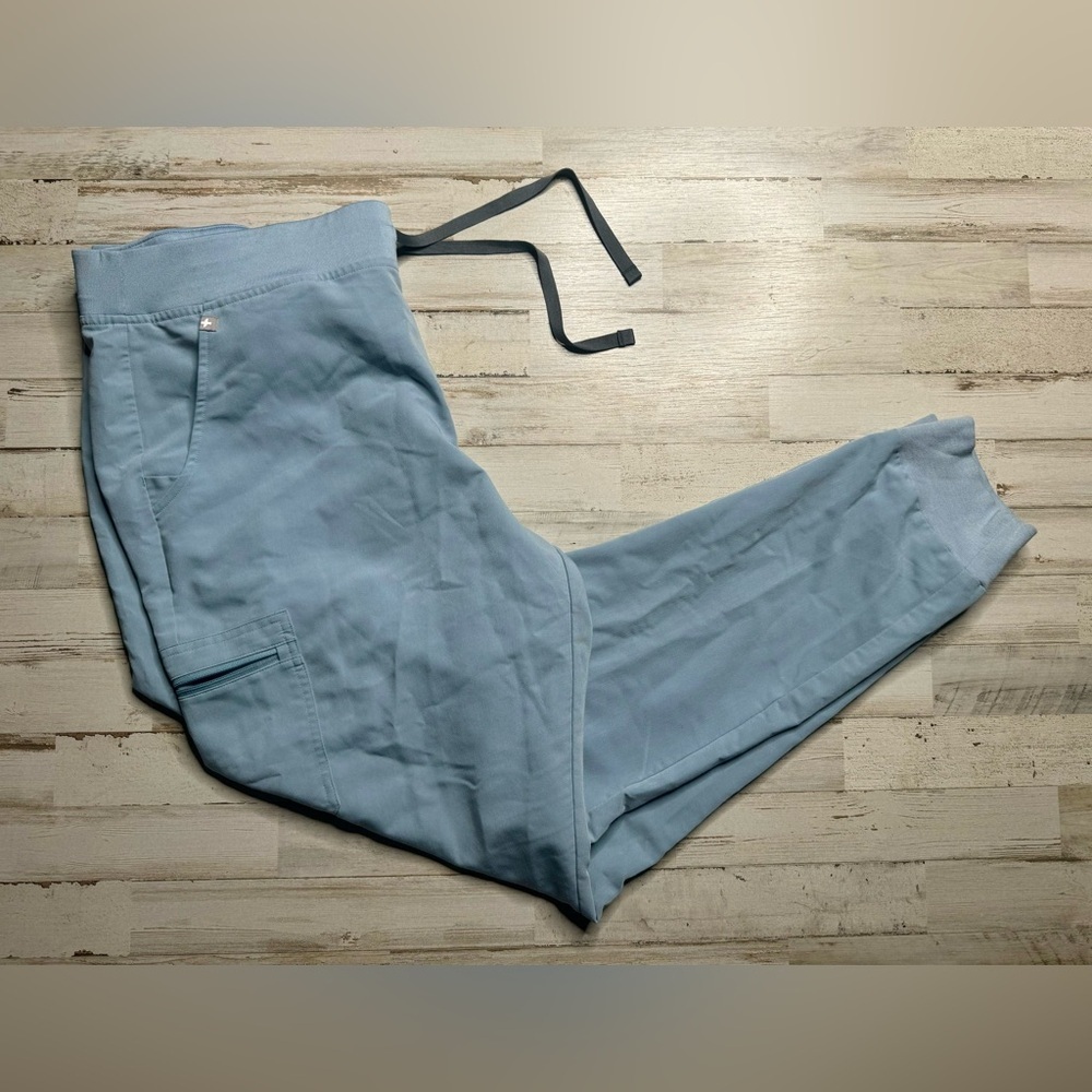 FIGS Scrubs Women XL-T Zamora Jogger Pants Light Blue Technical Collection
